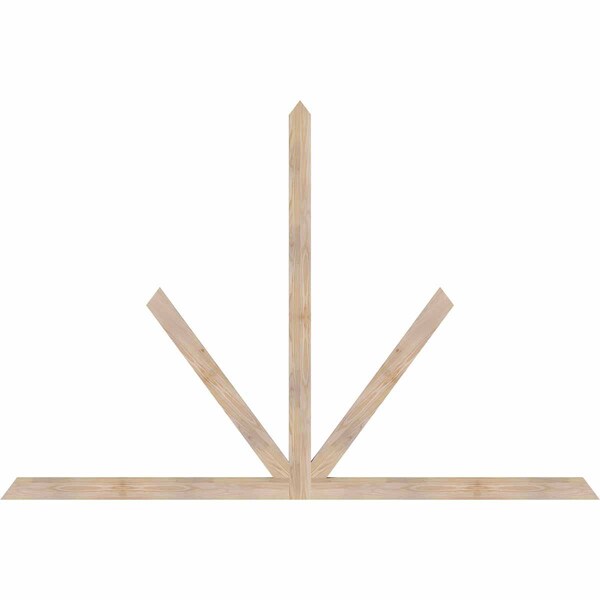 Ekena Millwork Saratoga Smooth Timber Gable Bracket, Douglas Fir, 96"W x 64"H x 1 1/2"D x 3 1/2"F, 16/12 Pitch GBW096X64X0204SAR00SDF - main